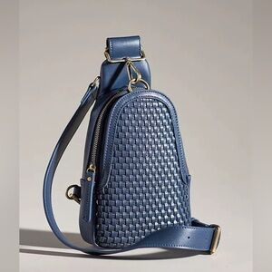 Anthropologie Woven Liberty Sling Bag